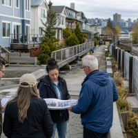 Coastal neighborhood resilience planning near a seawall